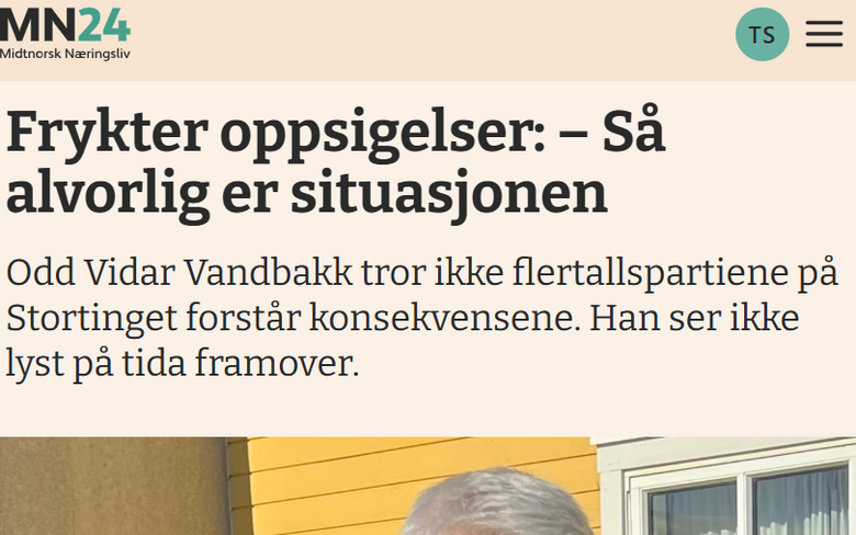Frykter oppsigelser: – Så alvorlig er situasjonen