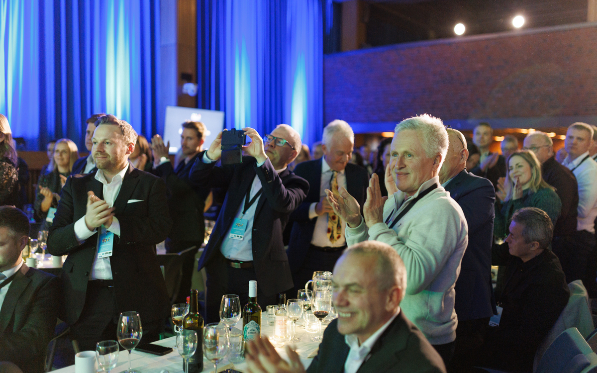 200 mennesker var samlet for å hedre næringslivet i Steinkjer den 27. november. Foto: Camerat